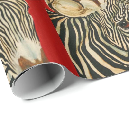 Grevys Zebra-afrikanische Tier-Zoo-Tier-Kunst Geschenkpapier (Rolleneckpunkt)