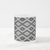 Grey and black diamond pattern mattglastasse (Mittel)