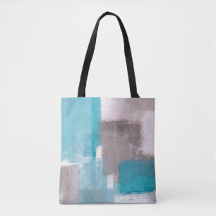 Grey and Blue Abstract Art Paintingabstract,painti Tasche