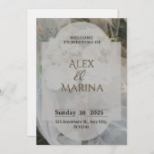 Grey And Brown Elegant Wedding Invitation Einladung (Vorne/Hinten)