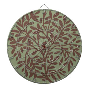 Grey and Brown Floral Dart Board Dartscheibe