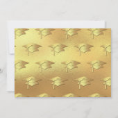 Grey and Gold Graduation Announcement Einladung (Rückseite)