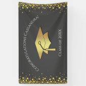 Grey and Gold Graduation Banner (Vertikal)