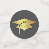 Grey and Gold Graduation Konfetti (Klein Vorderseite)