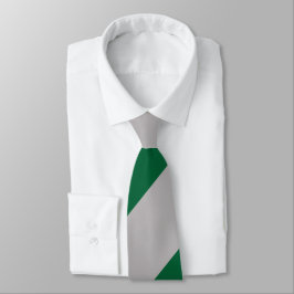 Grey and Ivy Broad Regimental Stripe Krawatte