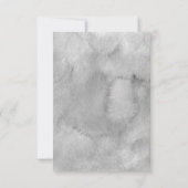 Grey and Pink Floral Wedding RSVP Karte (Rückseite)