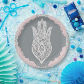 Grey and pink patterns AI art Pappteller (Party)