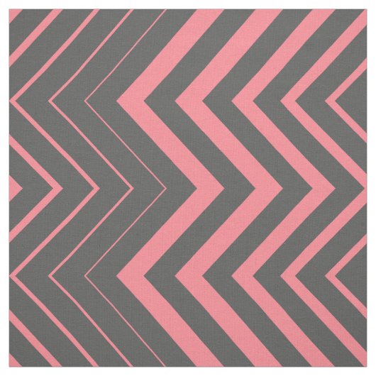 Grey and Pink Zigzag Zickzack Stoff (Muster)