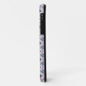 Grey and purple modern geometric pattern fabric Case-Mate iPhone hülle (Hinten/Links)