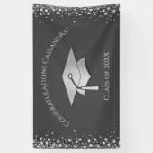 Grey and Silver Graduation Banner (Vertikal)