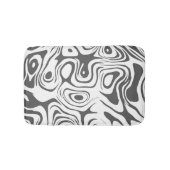 Grey and White Abstract Swirly Pattern Badematte (Vorderseite)