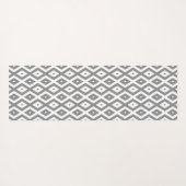Grey and white diamond pattern yogamatte (Rückseite (Horizontal))