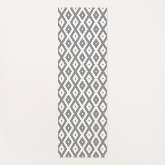 Grey and white diamond pattern yogamatte (Vorderseite)