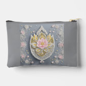 Grey and yellow floral patterns zubehörtasche (Rückseite)