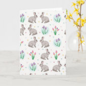 Grey Animal Pattern Spring Card Karte (Gelbe Blume)