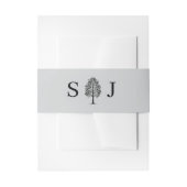 Grey Aspen Tree Wedding Einladungsbanderole (Vorderseite Beispiel)