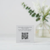 Grey Aspen Tree Wedding QR Begleitkarte (Stehend Vorderseite)