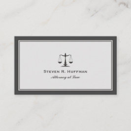 Grey Attorney Justice Scale Beruflich Visitenkarte