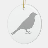Grey Bird - Circle Ornament  (Links)