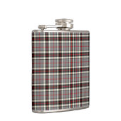 Grey, Black and Red Thompson Clan Formal Tartan Flachmann (Rechts)