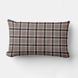 Grey, Black and Red Thompson Clan Formal Tartan Lendenkissen