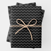 Grey & Black Multi-Pattern Wrapping Paper Sheets Geschenkpapier Set
