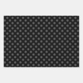 Grey & Black Multi-Pattern Wrapping Paper Sheets Geschenkpapier Set (Vorderseite 3)