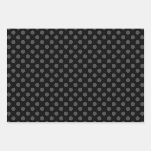 Grey & Black Multi-Pattern Wrapping Paper Sheets Geschenkpapier Set (Vorderseite 3)