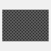 Grey & Black Multi-Pattern Wrapping Paper Sheets Geschenkpapier Set (Vorderseite 2)