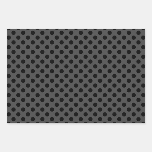 Grey & Black Multi-Pattern Wrapping Paper Sheets Geschenkpapier Set (Vorderseite 2)