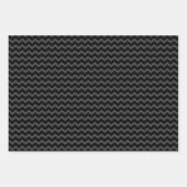 Grey & Black Multi-Pattern Wrapping Paper Sheets Geschenkpapier Set (Vorderseite)