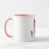 Grey Black Puppy Black Lady Walking Dog Tasse (Links)