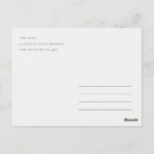 Grey Blush Bear Bearly Wait Balloon Babydusche Postkarte (Rückseite)