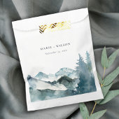 Grey Blush Green Blue Mountains Pine Wedding Geschenktütchen