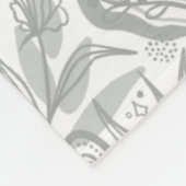 Grey Botanical Seamless Pattern Fleecedecke (Ecke)