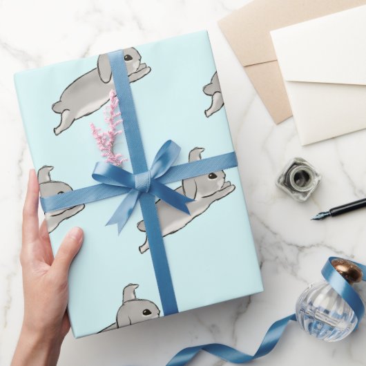 Grey bunny  geschenkpapier (Schenken)