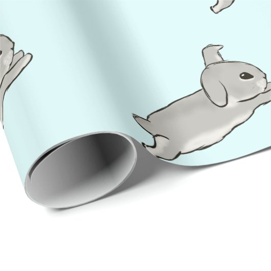 Grey bunny geschenkpapier (Rolleneckpunkt)