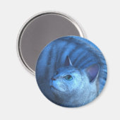 Grey Cat 4 Magnet (Vorderseite/Rückseite)