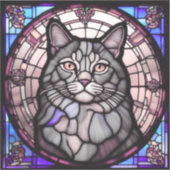 Grey Cat  Aufkleber (Vorderseite)