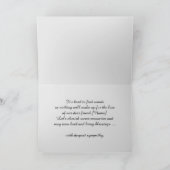 Grey Cat Beileid Grußkarte Karte (Innenseite)