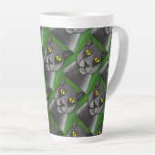 Grey cat Latte Mug Milchtasse (Rechte Ecke)
