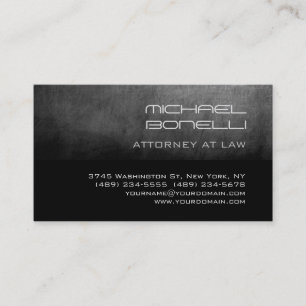 Grey Chalkboard Attorney at Law Business Card Visitenkarte