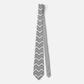 Grey Chevron Krawatte (Vorderseite)