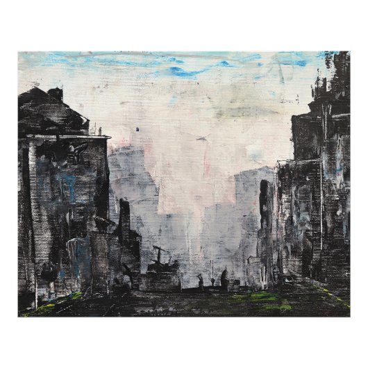 Grey City Abstract Print, Value Poster Paper (Vorne)