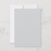 Grey Classic French Floral Border Wedding RSVP Karte (Rückseite)