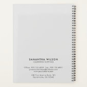 Grey Cleaning Services Termin Planer (Rückseite)