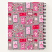 Grey Coquette aesthetic girly whimsical pattern  Notizblock (Rückseite)