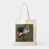 Grey Crowne Crane Bird Tote Bag Tragetasche (Rückseite)