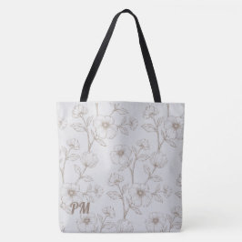 Grey Custom Monogram Tasche