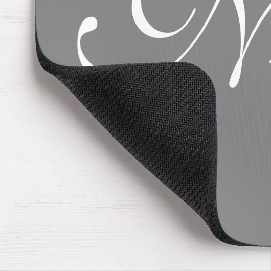 Grey Customized Name Mousepad (Ecke)